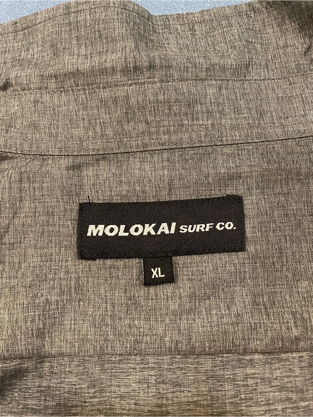 NWT Molokai Surf Co Men’s Heather Gray Short Sleeve Button-Up Shirt size XL - Picture 3 of 10